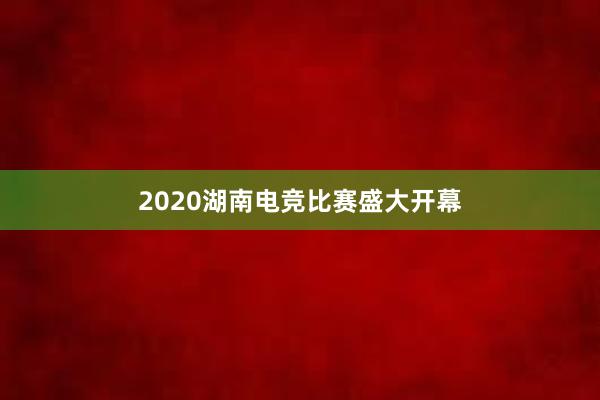 2020湖南电竞比赛盛大开幕